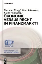 Book cover of Ökonomie versus Recht im Finanzmarkt? by Unknown