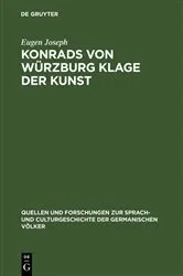 Book cover of Konrads von Würzburg Klage der Kunst by Unknown