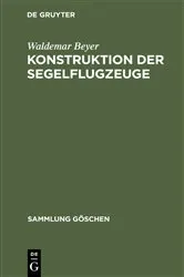 Book cover of Konstruktion der Segelflugzeuge by Waldemar Beyer