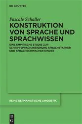 Book cover of Konstruktion von Sprache und Sprachwissen by Pascale Schaller