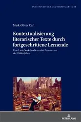 Book cover of Kontextualisierung literarischer Texte durch fortgeschrittene Lernende by Iris Winkler