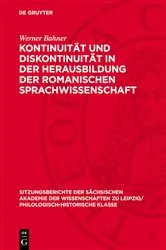 Book cover of Kontinuität und Diskontinuität in der Herausbildung der romanischen Sprachwissenschaft by Werner Bahner