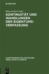 Book cover of Kontinuität und Wandlungen der Eigentumsverfassung by Unknown