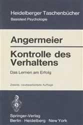 Book cover of Kontrolle des Verhaltens (2nd ed.) by Wilhelm F. Angermeier