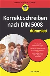 Book cover of Korrekt schreiben nach DIN 5008 für Dummies by Unknown
