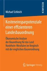 Book cover of Kosteneinsparpotenziale einer effizienteren Landesbauordnung by Unknown