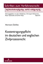 Book cover of Kostentragungspflicht im deutschen und englischen Zivilprozessrecht by Peter Gottwald