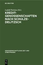 Book cover of Kreditgenossenschaften nach Schulze-Delitzsch by Ludolf Parisius