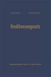 Book cover of Kreditwesengesetz by Carl Zimmerer