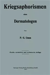 Book cover of Kriegsaphorismen eines Dermatologen (2nd ed.) by Paul Gerson Unna