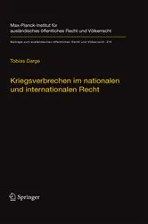 Book cover of Kriegsverbrechen im nationalen und internationalen Recht by Tobias Darge