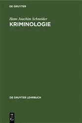 Book cover of Kriminologie by Hans Joachim Schneider