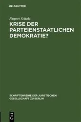 Book cover of Krise der parteienstaatlichen Demokratie? by Rupert Scholz