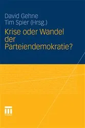 Book cover of Krise oder Wandel der Parteiendemokratie? by David H. Gehne