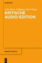 Book cover of Kritische Audio-Edition by Anke Bosse