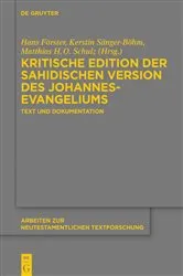 Book cover of Kritische Edition der sahidischen Version des Johannesevangeliums by Hans Förster