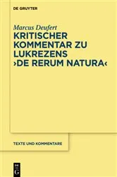 Book cover of Kritischer Kommentar zu Lukrezens 