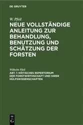 Book cover of Kritisches Repertorium der Forstwirthschaft und ihrer Hülfswissenschaften (2nd ed.) by Wilhelm Pfeil