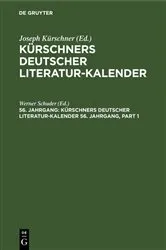 Book cover of Kürschners Deutscher Literatur-Kalender. 56. Jahrgang 1974 by Werner Schuder