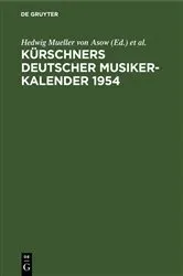 Book cover of Kürschners Deutscher Musiker-Kalender 1954 (2nd ed.) by Hedwig Mueller von Asow