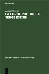 Book cover of La forme poétique de Serge Esenin by Unknown