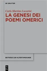 Book cover of La genesi dei poemi omerici by Carlo M. Lucarini