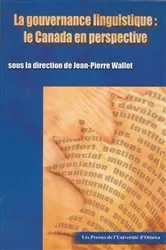 Book cover of La Gouvernance linguistique by Jean-Pierre Wallot