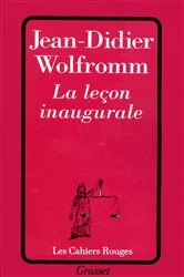 Book cover of La leçon inaugurale by Jean-Didier Wolfromm