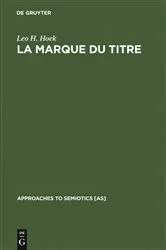 Book cover of La marque du titre by Unknown