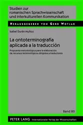Book cover of La ontoterminografía aplicada a la traducción by Gerd Wotjak