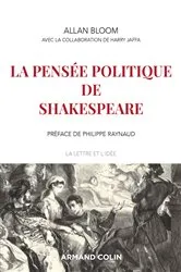 Book cover of La pensée politique de Shakespeare by Allan Bloom