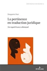 Book cover of La pertinence en traduction juridique by Unknown