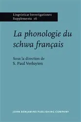 Book cover of La phonologie du schwa français by Unknown
