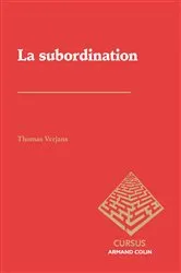Book cover of La subordination by Thomas Verjans
