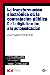Book cover of La transformación electrónica de la contratación pública. De la digitalización a la automatización by Unknown