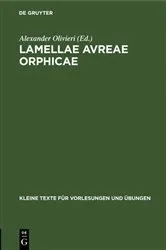 Book cover of Lamellae avreae Orphicae by Alexander Olivieri