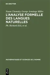 Book cover of L'analyse formelle des langues naturelles by Noam Chomsky