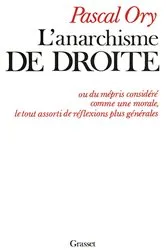 Book cover of L'anarchisme de droite by Pascal Ory