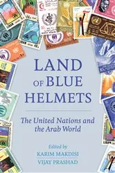 Book cover of Land of Blue Helmets by Karim Makdisi