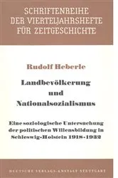 Book cover of Landbevölkerung und Nationalsozialismus by Rudolf Heberle