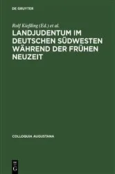 Book cover of Landjudentum im deutschen Südwesten während der Frühen Neuzeit by Rolf Kießling
