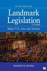 Book cover of Landmark Legislation 1774-2022 (3rd ed.) by Stephen W. Stathis