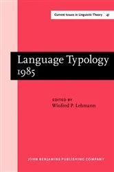Book cover of Language Typology 1985 by Winfred P. Lehmann
