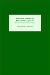 Book cover of Las Obras en Verso del Príncipe de Esquilache by Javier Javier Jimenez-Belmonte