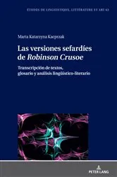 Book cover of Las versiones sefardíes de Robinson Crusoe by Maria Załęska