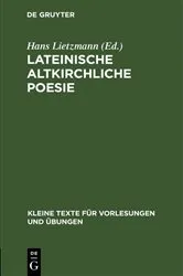 Book cover of Lateinische altkirchliche Poesie by Hans Lietzmann