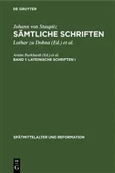Book cover of Lateinische Schriften I by Lothar zu Dohna