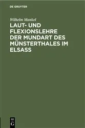 Book cover of Laut- und Flexionslehre der Mundart des Münsterthales im Elsass by Unknown
