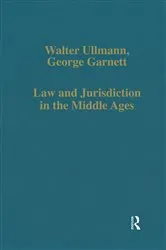 Book cover of Law and Jurisdiction in the Middle Ages by Walter Ullmann