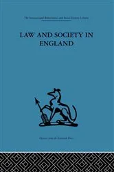 Book cover of Law and Society in England by Unknown